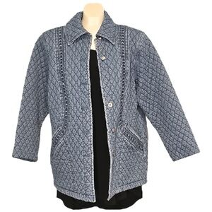 🦄 Vintage Boardwalk Quilted Blue Women's Jacket, Size M